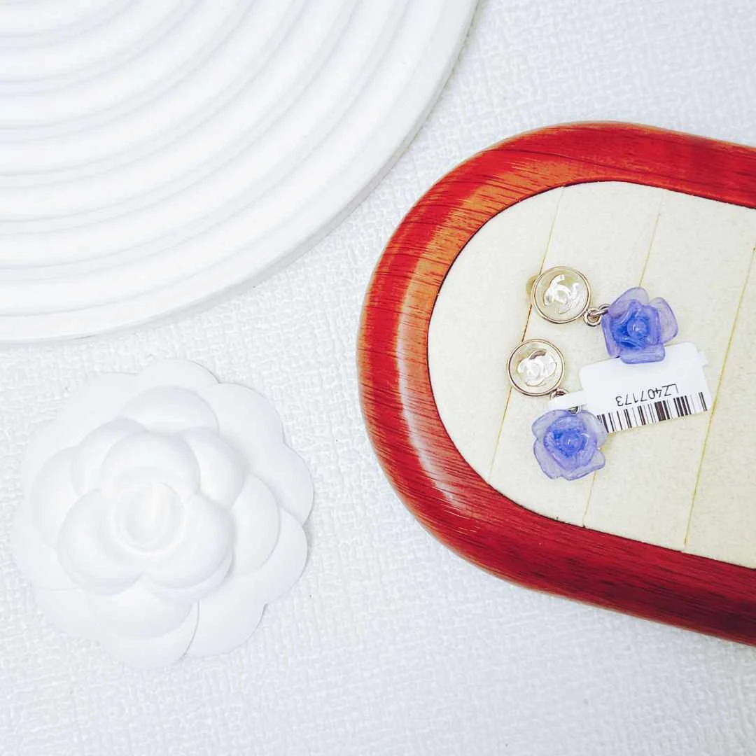 95新 Chanel/香奈儿 柚礼中古/香奈儿花朵耳钉lz407173，lz512078