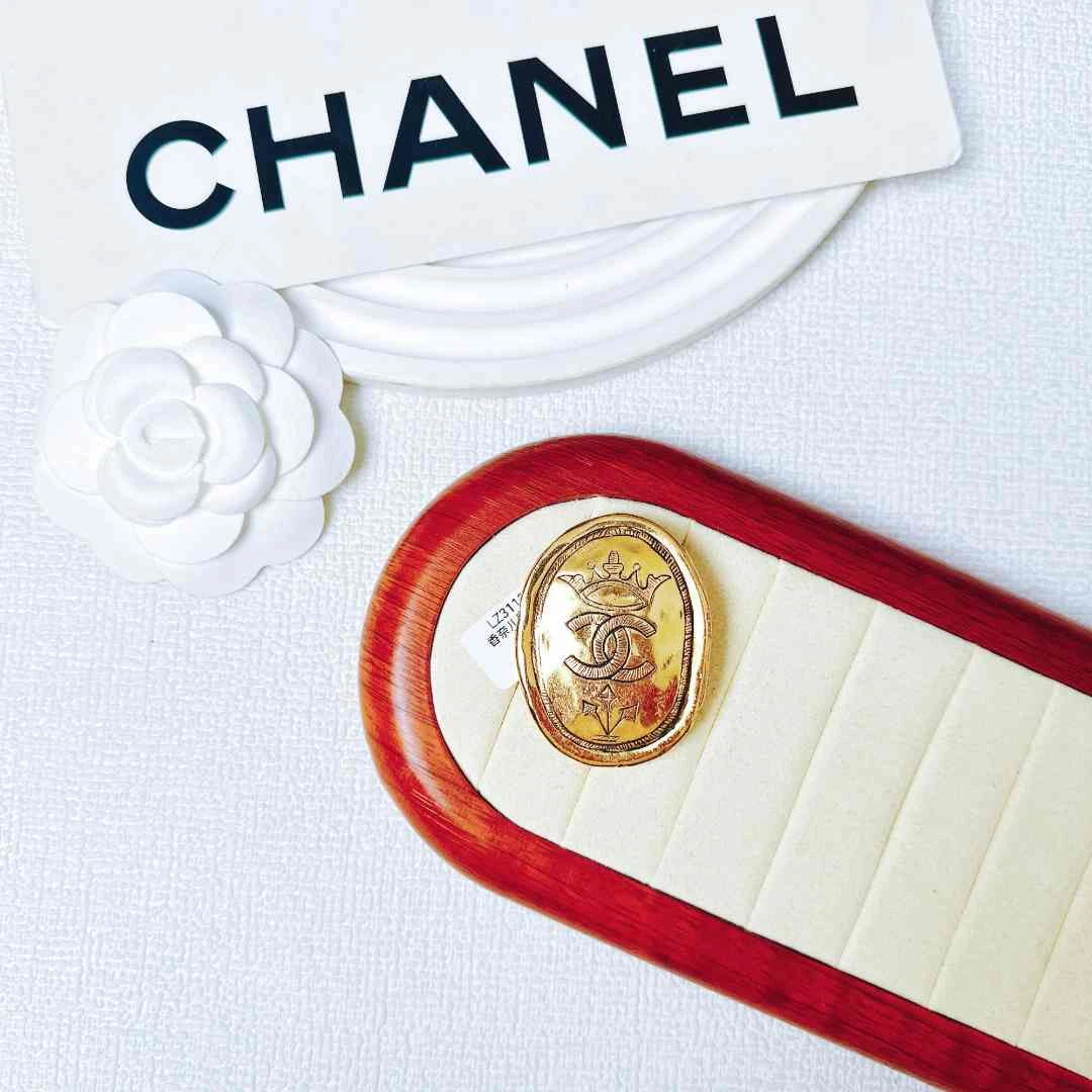 95新 Chanel/香奈儿 柚礼中古/香奈儿金币皇冠胸针LZ311240