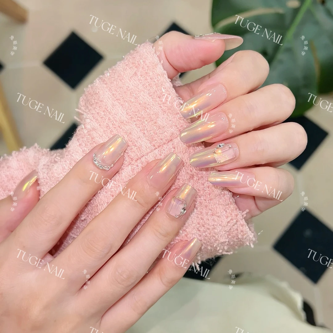 TugeNail “尼河日落”秋冬新款极光美甲 落日余晖渐变穿戴甲TGLI