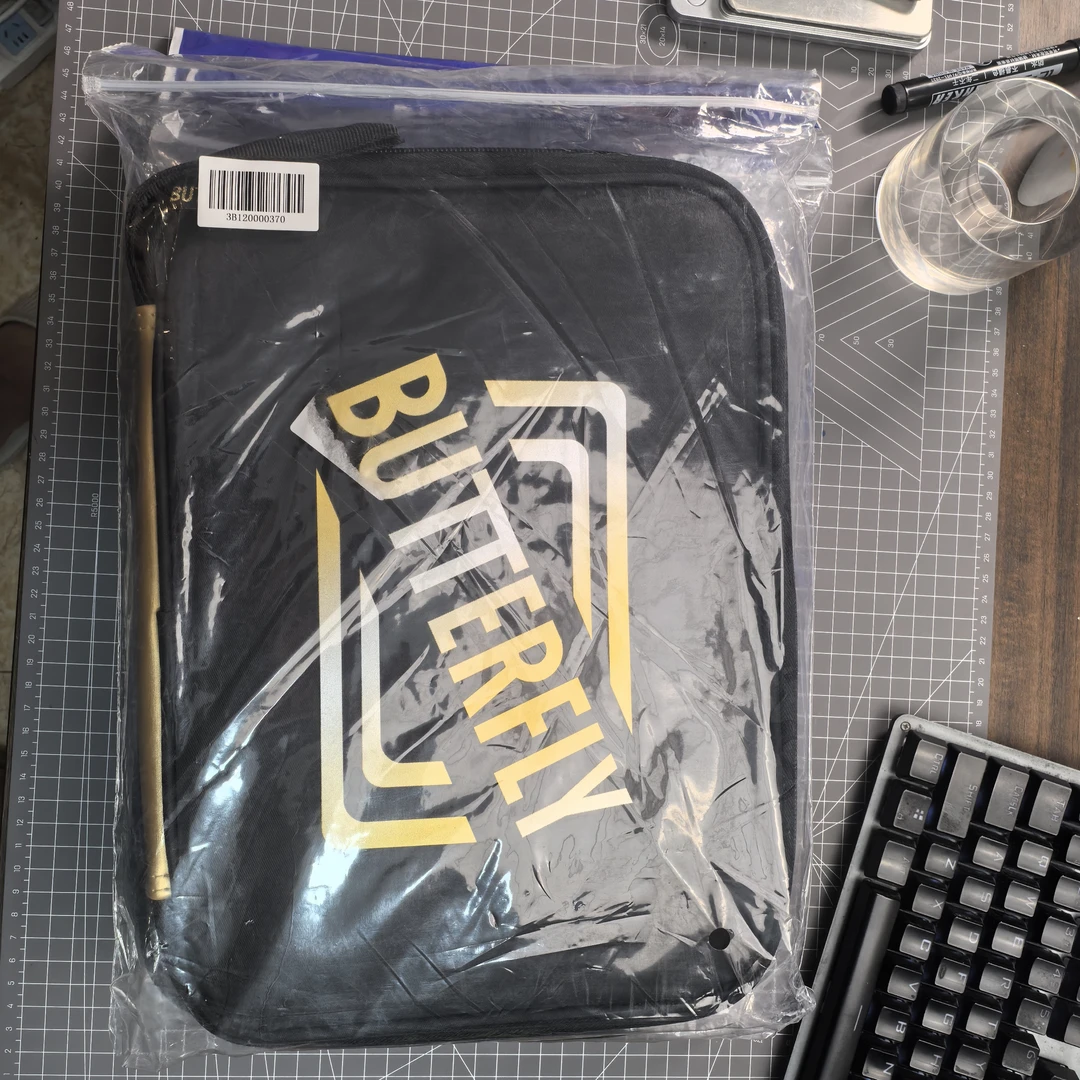 蝴蝶2024新款乒乓球拍套方形单层包BTY-1020款乒乓球单层拍套