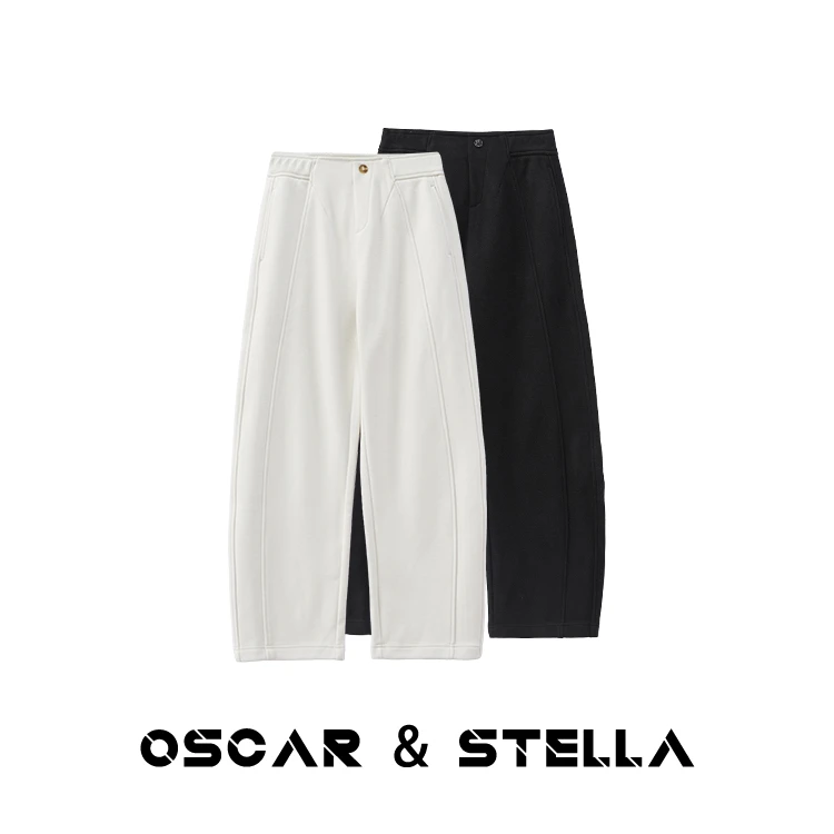 OSCAR&STELLA【冬日必备】 时尚纯色加厚垂感直筒裤 155 1932
