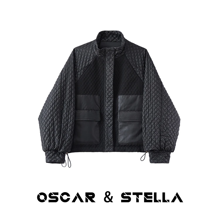 O&S卢漂亮【白鹅绒+绵羊皮+绵羊毛】宽松保暖拼接鹅绒服41 9828