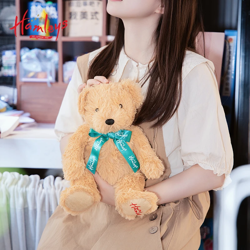 哈姆雷斯Hamleys熊宝茶饼泰迪熊毛绒公仔男女生日礼物安抚抱枕