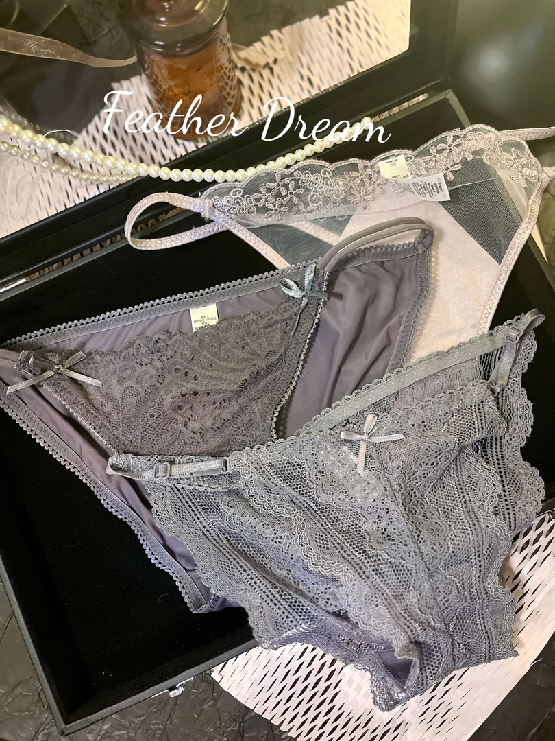 “乌托邦梅梅子酱”性感紫色蕾丝内裤蕾丝内裤