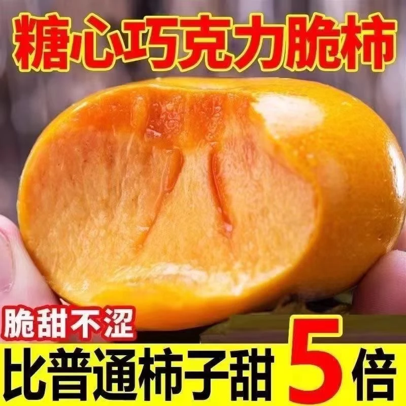 【爆甜脆柿】巧克力脆柿子新鲜水果应季脆甜柿子冰糖心硬柿子整箱
