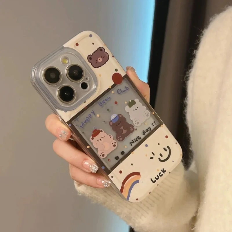 三只小熊适用苹果11手机壳iPhone12/13/14软壳15Pro防摔7/8全包xr