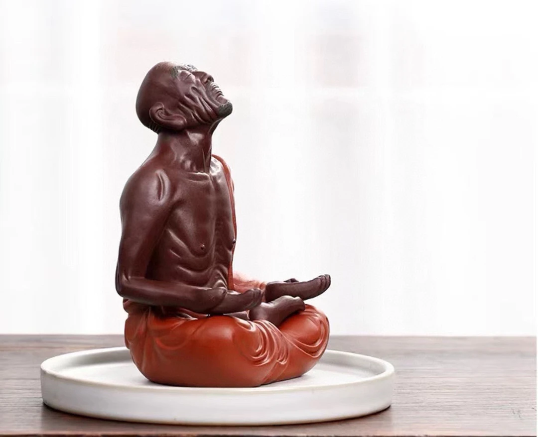 一壶文化紫砂沐心罗汉茶宠摆件高端茶具全手工作品禅意茶室摆件