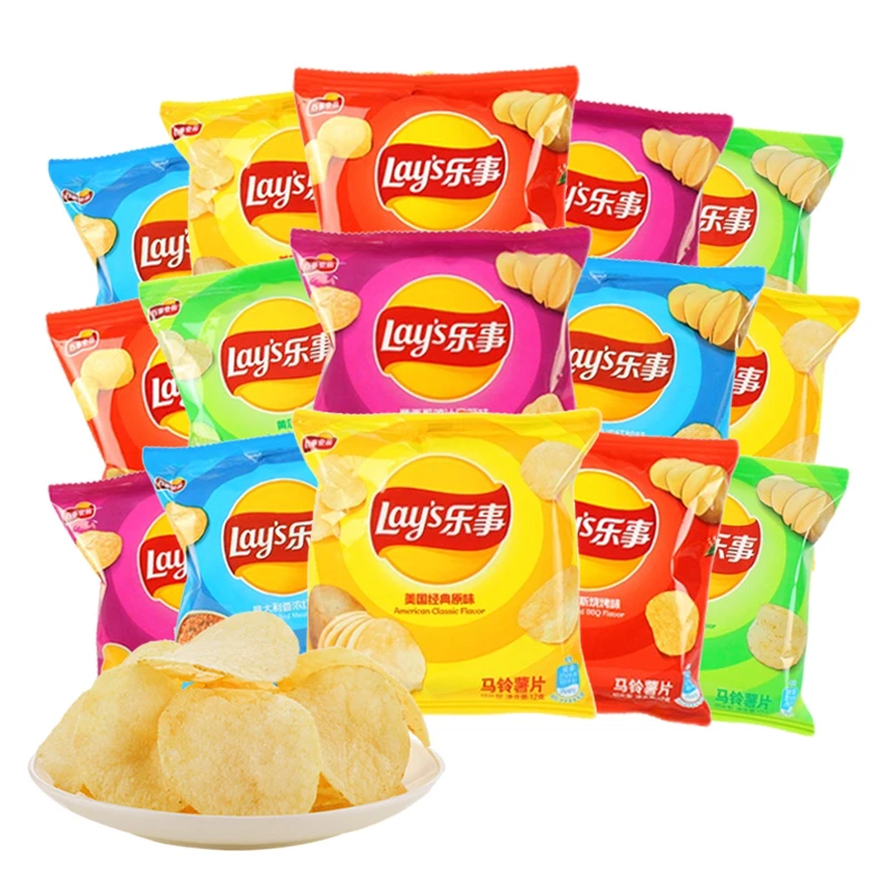 乐事薯片迷你12g袋膨化食品原味黄瓜味休闲零食小吃网红小吃零食