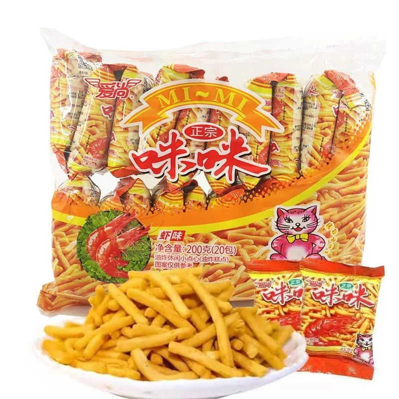 爱尚咪咪虾10g*20包休闲零食童年好吃食品解馋追剧办公室小零食