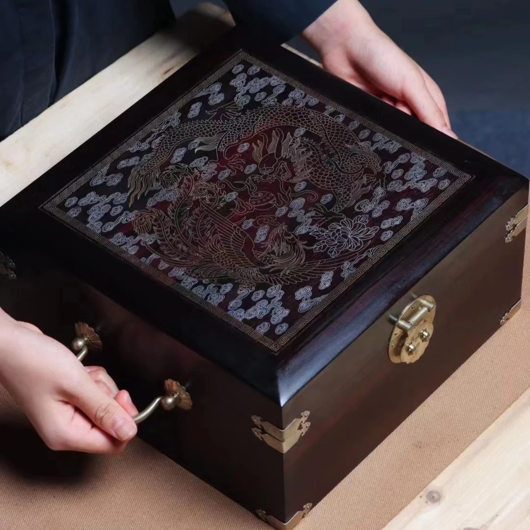 169 大叶ZT手工掐丝正方大首饰盒