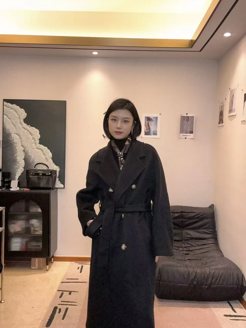 【子安专属】森缇气质时尚经典M家长款双面羊毛大衣羊绒中长款秋冬