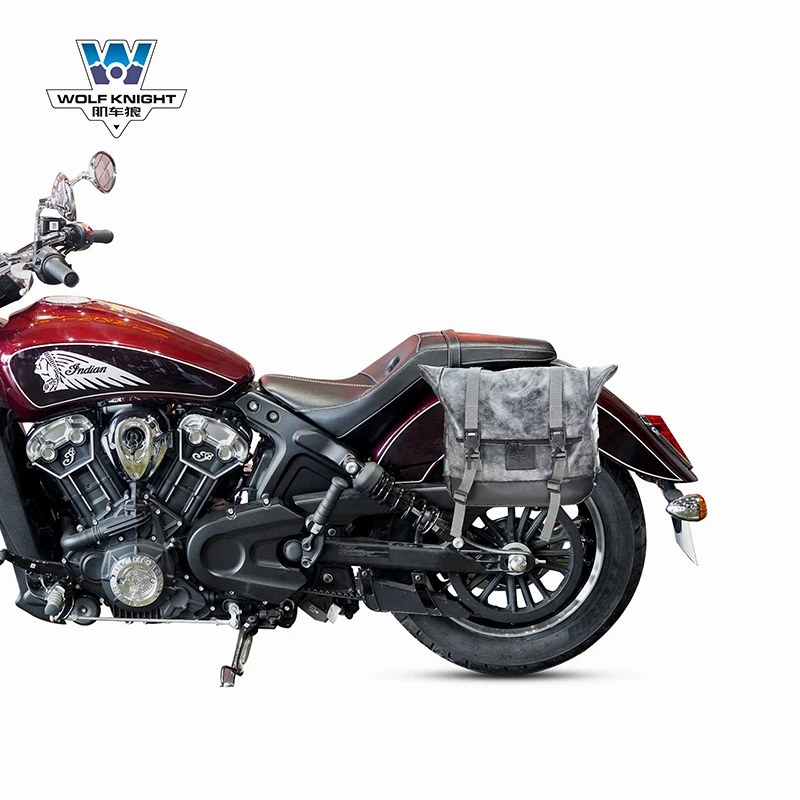 肌车狼适用印第安侦察兵双座版边包侧边包可装头盔全盔快拆架改装