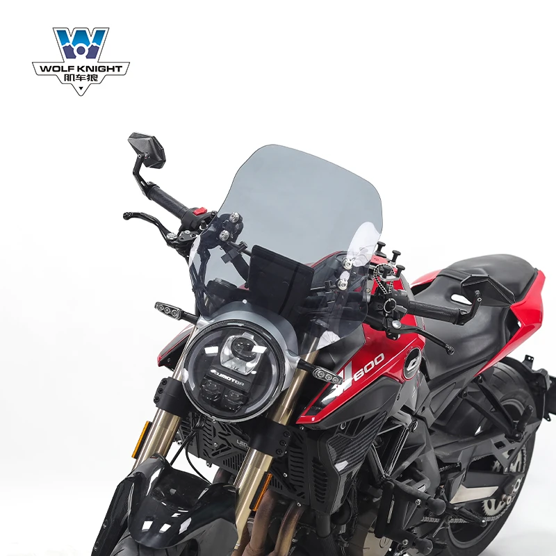 肌车狼 适用于贝纳利黄龙追600挡风挡板可调节改装玻璃风挡前踏板
