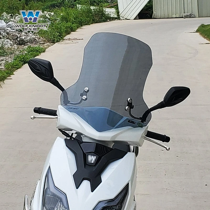 肌车狼 适用豪爵AFR125风挡UY125风挡风玻璃踏板车可调节前挡风板