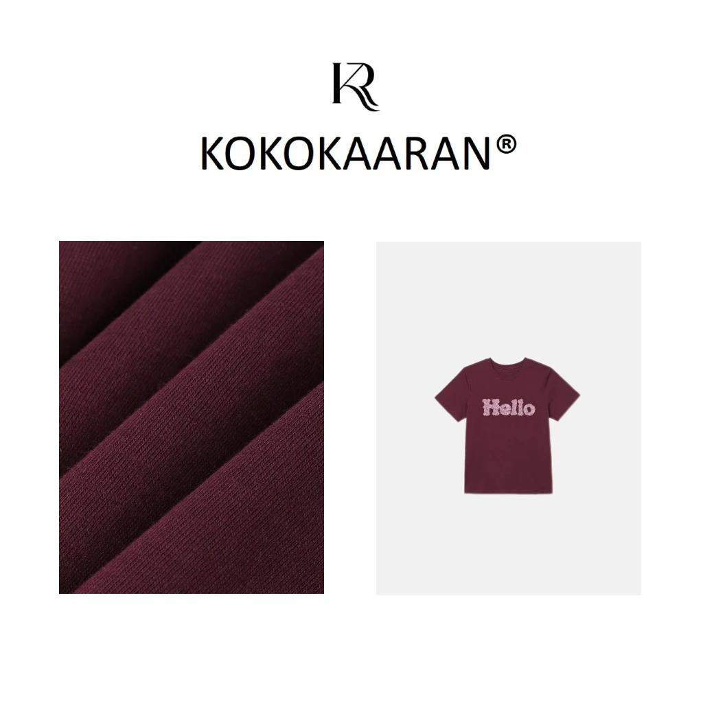 kokokaaran/可可咔伦 ''赴约’‘ 时尚字母印花短袖T恤SH24512