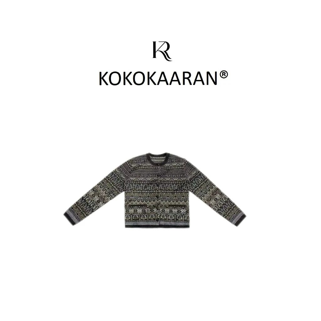 kokokaaran/可可咔伦  复古设计感圆领针织衫长袖气质上衣SH24913