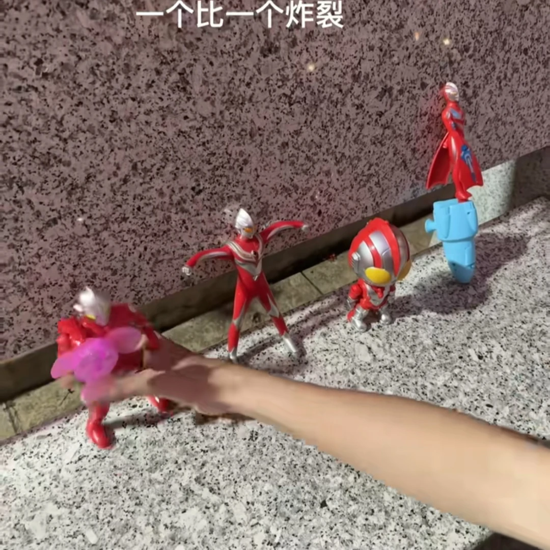 【奥特曼玩具合集】卡通旋转奥特曼陀螺风扇发光拉线迪迦超人玩具
