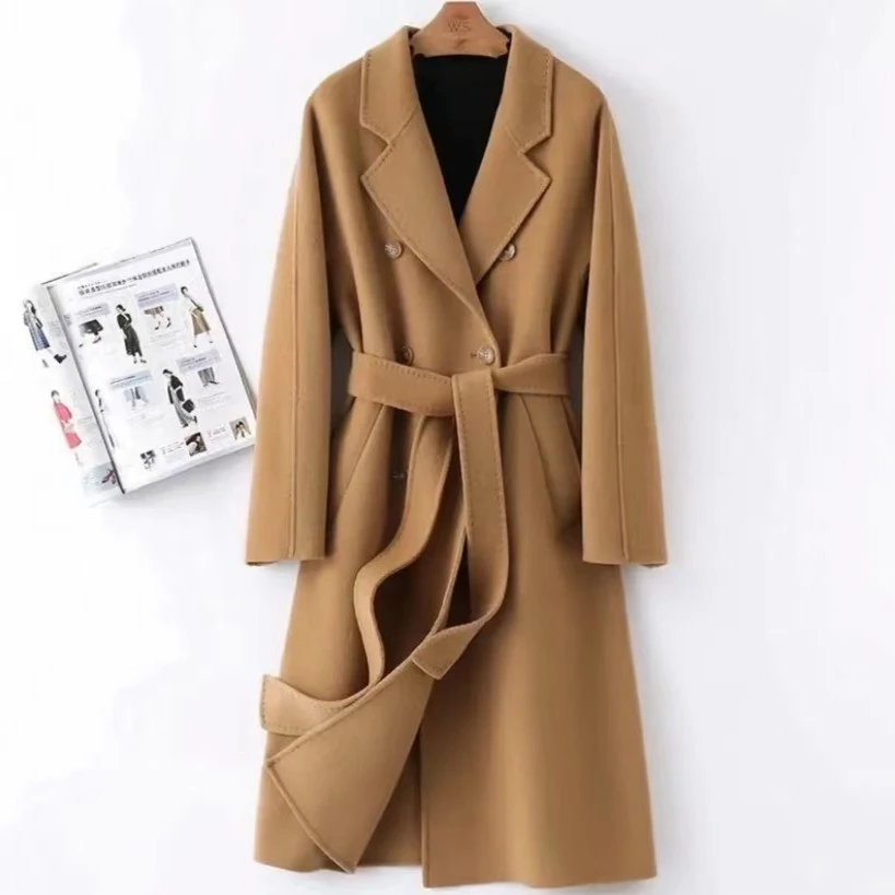 G001-G030长款外套羊绒晚宴大衣毛呢外套气质呢大衣中长款秋冬