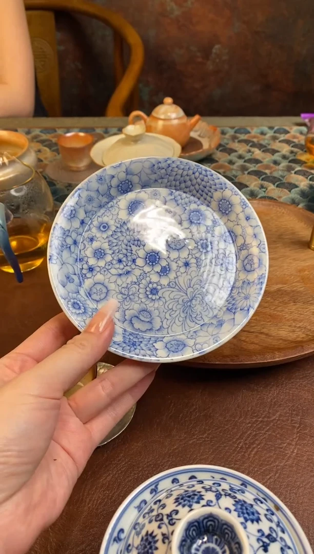 【闪购商品】手绘万花壶承。。。。。