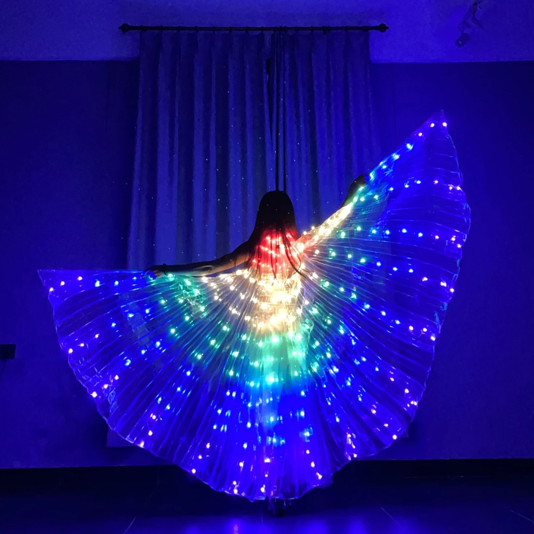精灵LED发光蝴蝶翅膀背饰成人荧光蝴蝶舞台酒吧演出道具服女