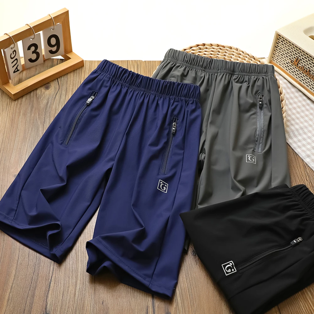 新款男童速干轻薄短裤过膝百搭超软七分裤儿童休闲中裤中大童裤子