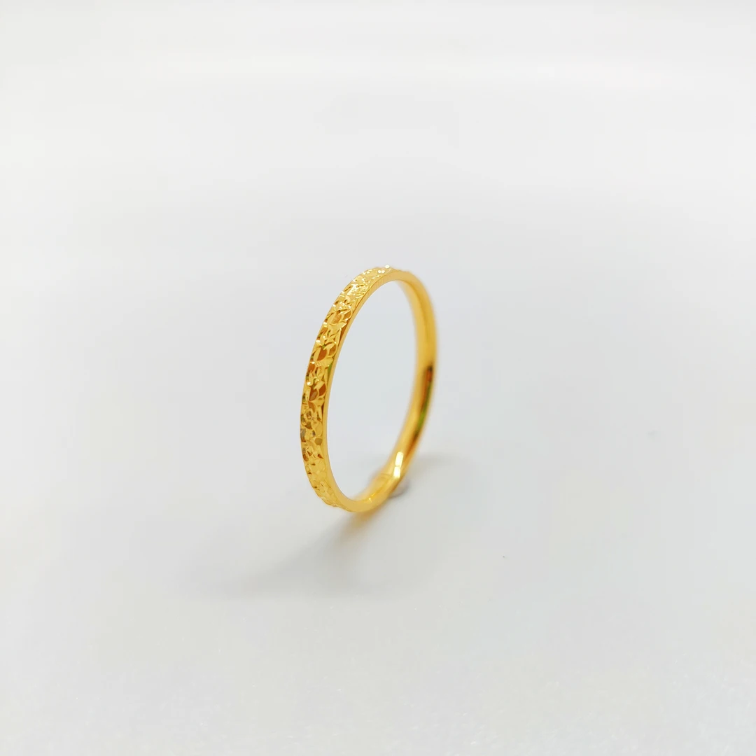 Chow Tai Seng/周大生足金时尚碎碎冰戒指新款网红情侣戒指送女友