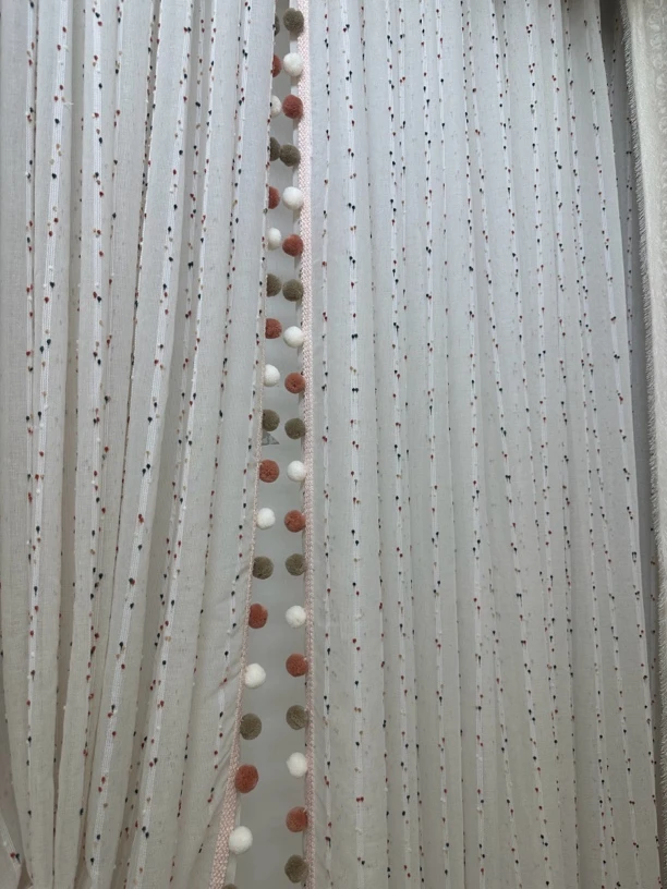 《糖豆沙》苎麻成品窗纱不含绑带