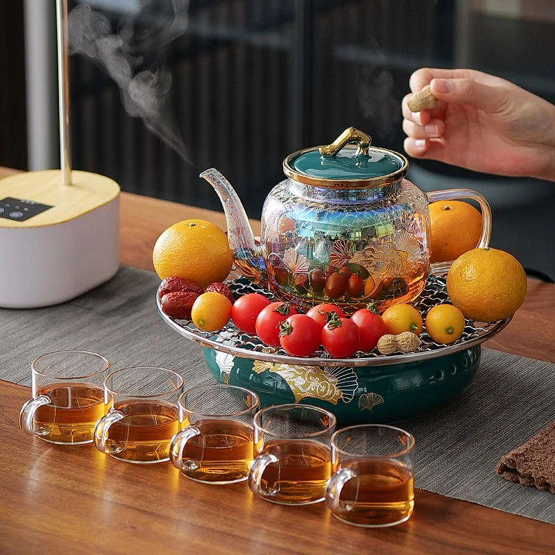 茶志斋电陶炉茶炉银杏纹煮茶炉家用静音烧水壶全自动煮茶器保温