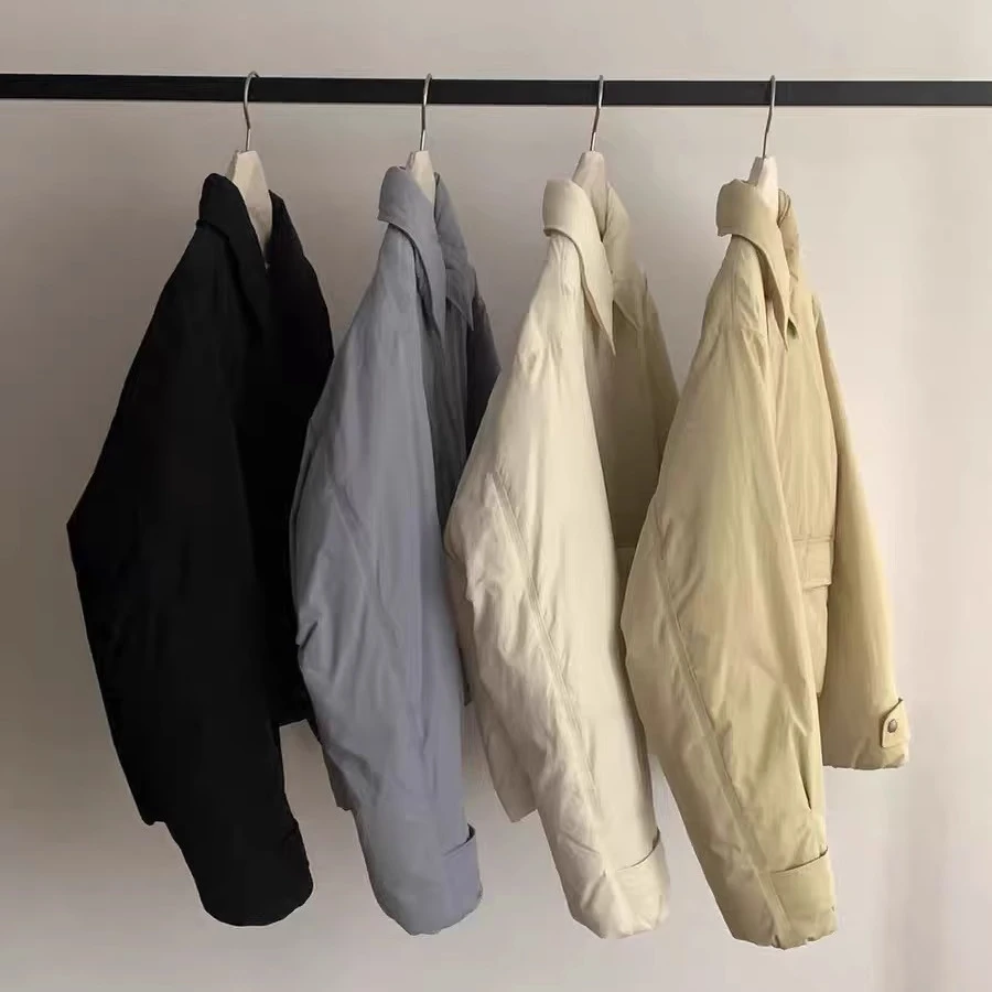 approach 韩国东大门代购 2024秋冬新款 纯色百搭翻领鸭绒羽绒服