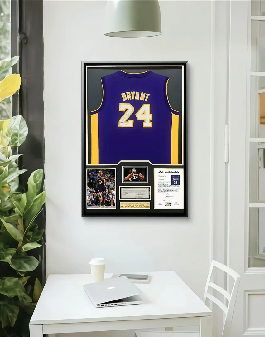 NBA球星 篮球球衣 黑曼巴科比老大 40x60  铝合金 家居晶瓷画挂画