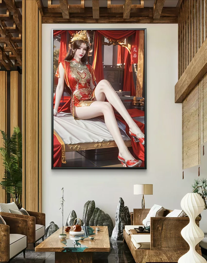 仙逆系列 灵若和王林 国漫 pvc40x60 卧室 客厅 家居 晶瓷画挂画