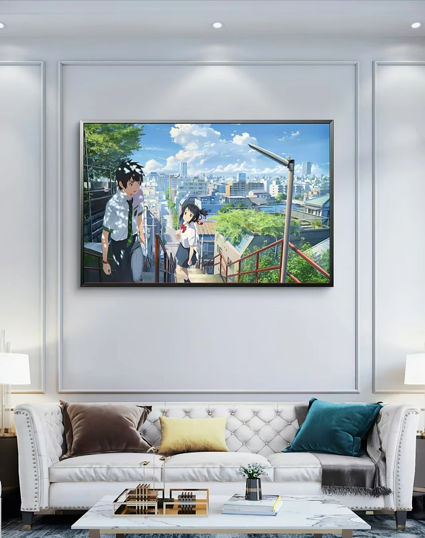 你的名字 新海诚 PVC 40x60  家居 客厅 电竞房 晶瓷画挂画
