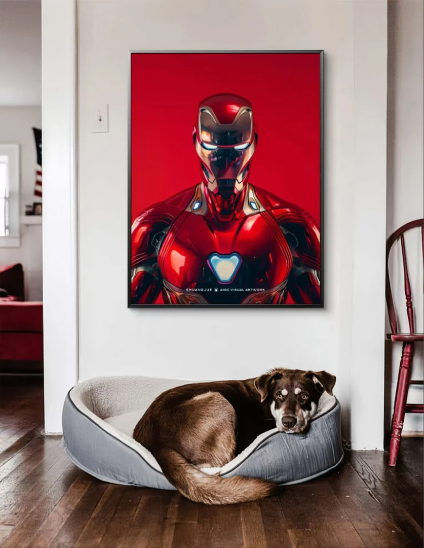 漫威 复联 MK50钢铁侠 pvc40x60  卧室 客厅 电竞房 晶瓷画挂画