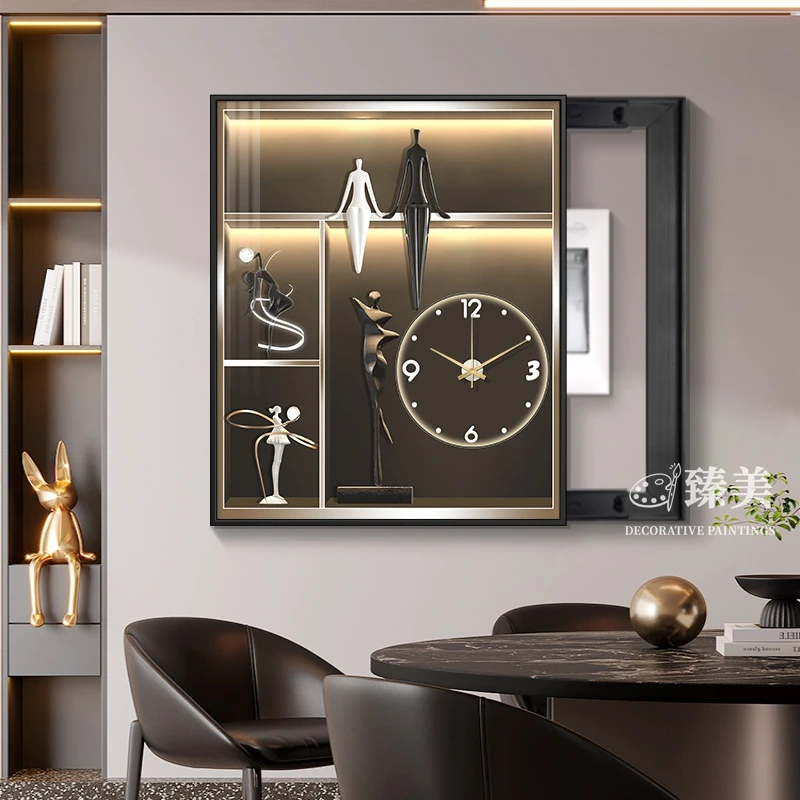 2025新款电表箱装饰画时钟高级感免打孔遮挡配电箱电源电闸盒挂画