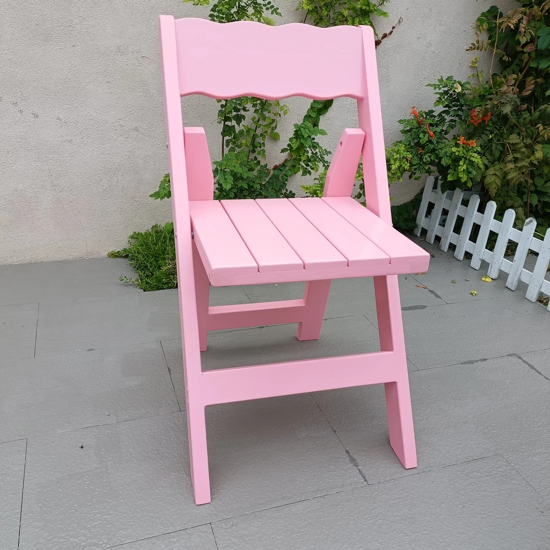 实木休闲椅多色阳台花园折叠靠背椅别墅庭院单人家庭单人椅可折叠