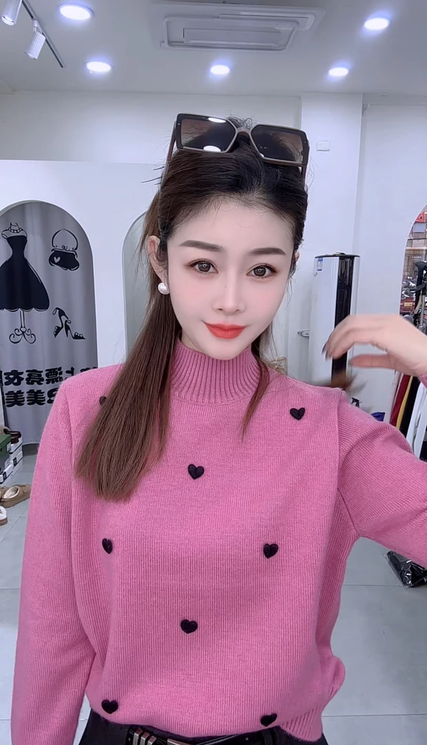 炫彩阁5761【中领爱心针织毛衣】