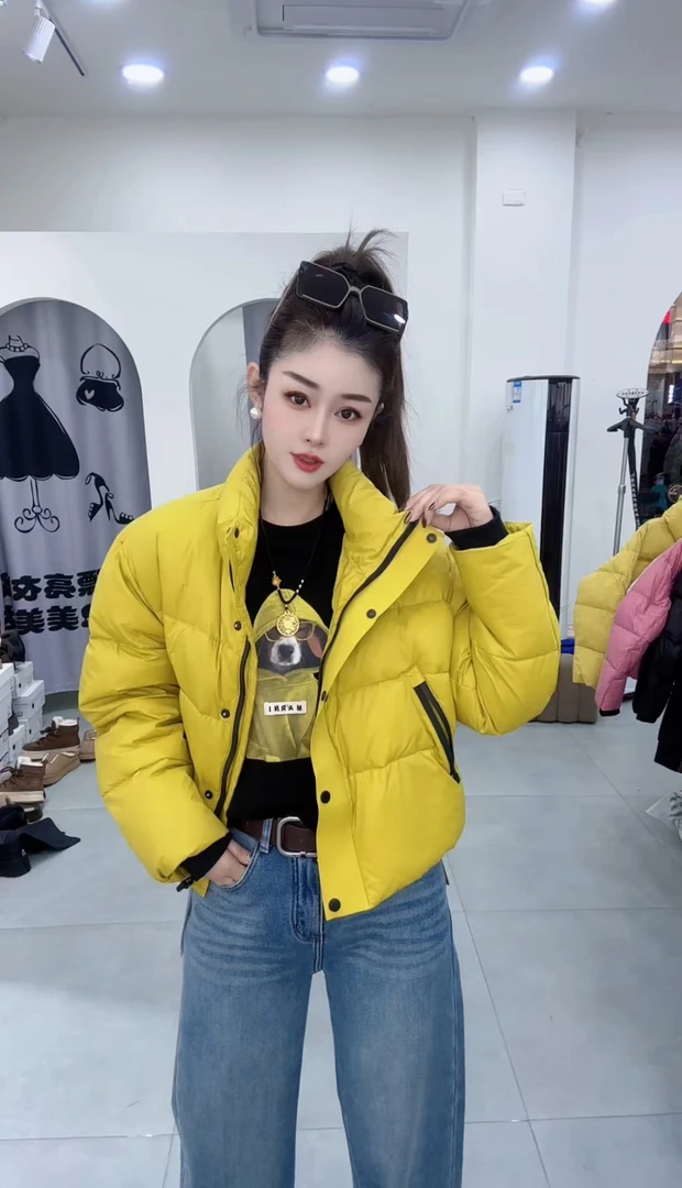 炫彩阁89035【立领短款时尚羽绒服】