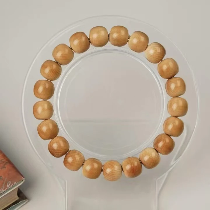 【珍藏版】猛犸牙冰咖料7/8老型珠单圈手串