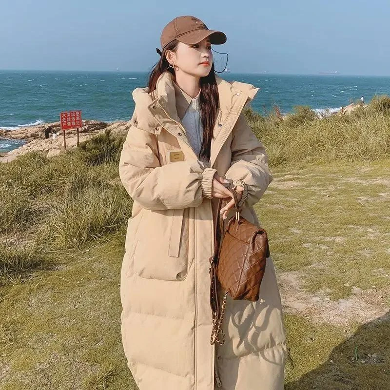 炸街羽绒羽绒服冬季女2023年新款中长款设计感小众韩系温柔羽绒棉