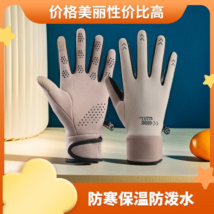 防泼水可触屏保暖滑手套雪防寒秋冬季男女同款加绒防风骑行时尚