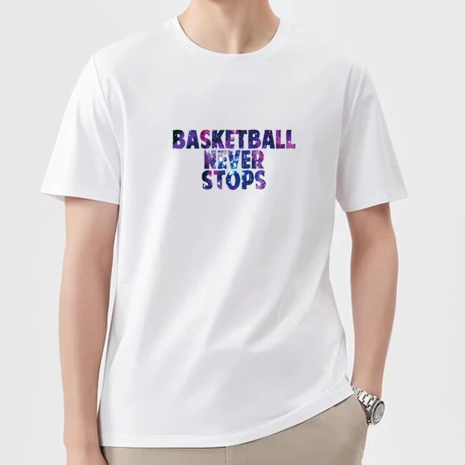 新款短袖t恤 男青少年学生休闲修身夏季圆领印花时尚百搭半袖潮流