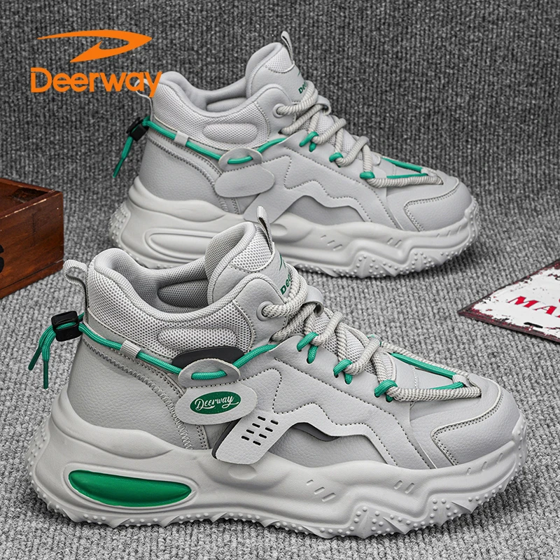 德尔惠男鞋夏季学生运动休闲跑步鞋厚底老爹痞帅炸街旅游防滑潮鞋