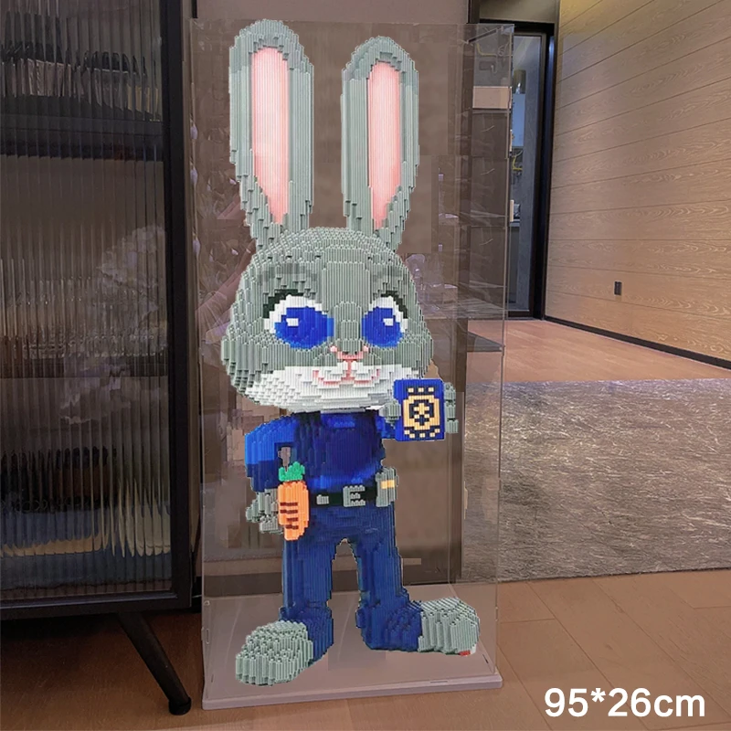 95cm超大朱迪兔子-0.8标准颗粒益智积木玩具亲子拼装女孩礼物摆件