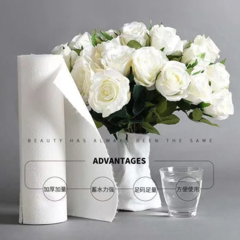 花颜悦色-花束保水棉（一卷30cm*2.5m)花艺花店包花锁水高级棉质