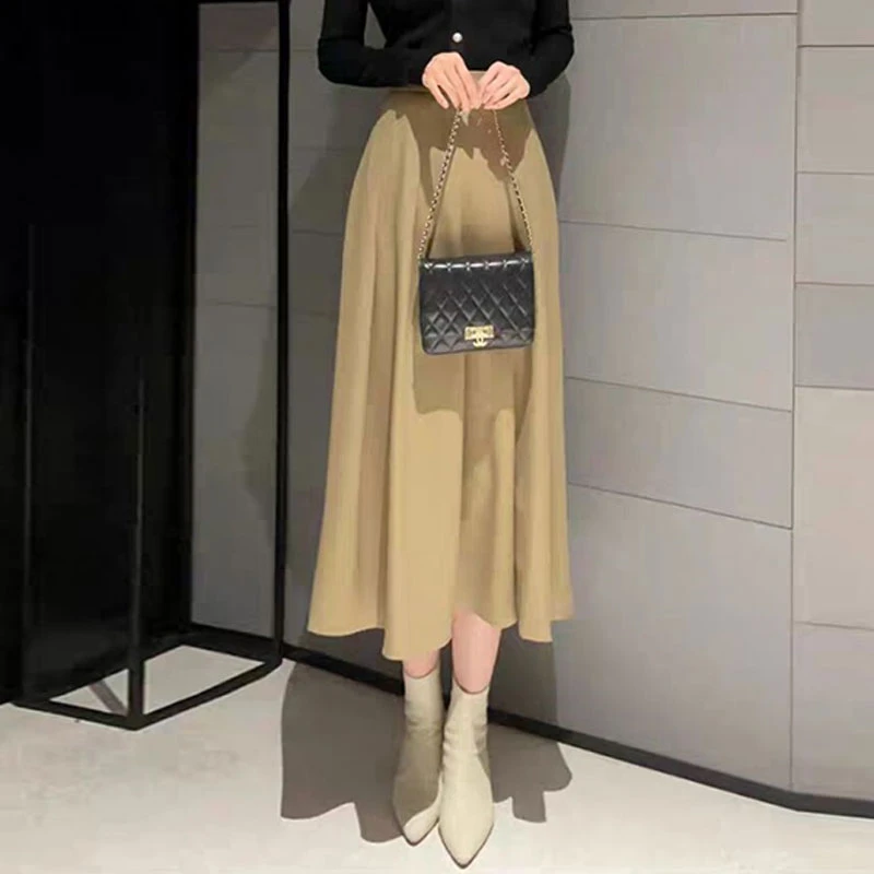 {专柜}商场同款2025女装春秋气质中长百褶半身裙伞裙1200325