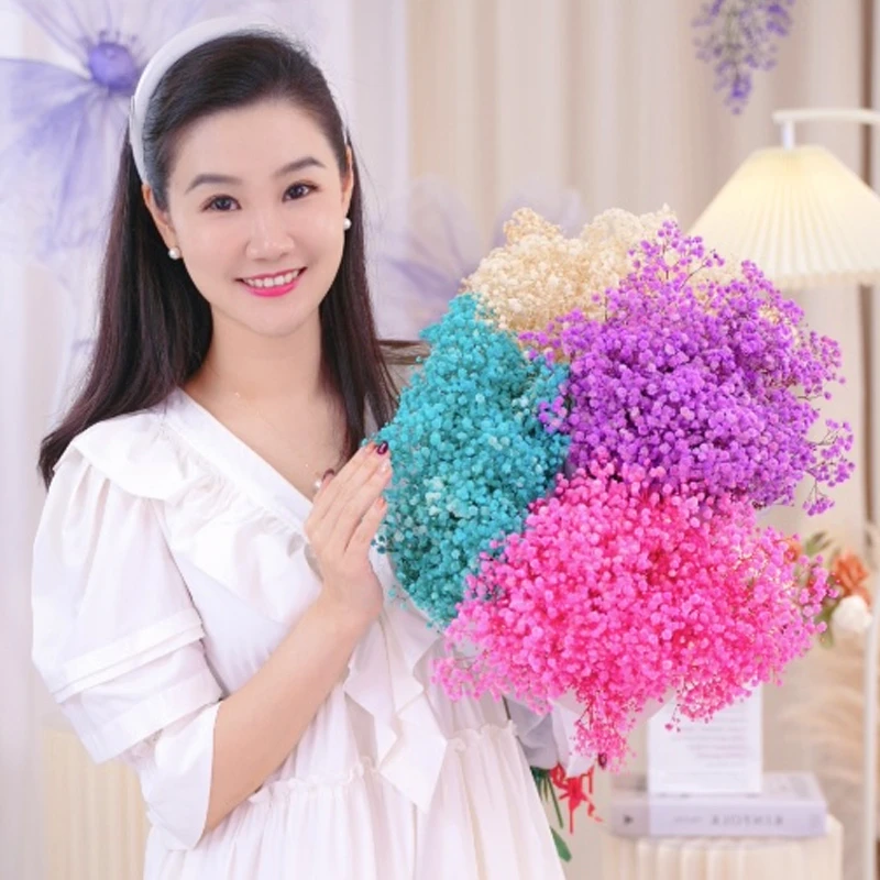 满天星干花浪漫花束客厅摆件节日礼物真花永生花情人节送女友花束