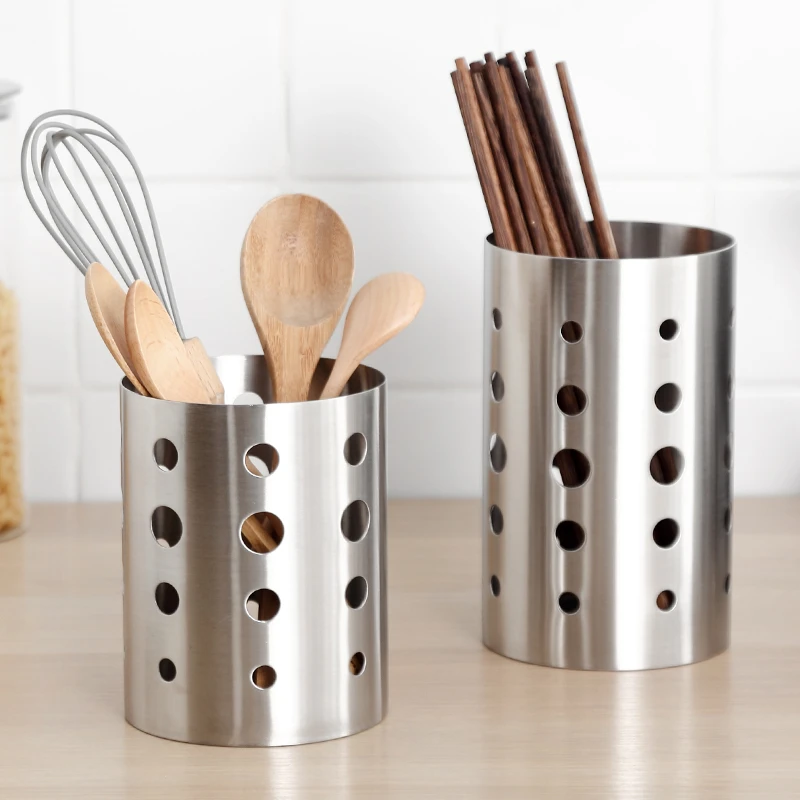 家用304不锈钢筷子筒厨房筷子置物架筷筒筷笼勺子筷子桶