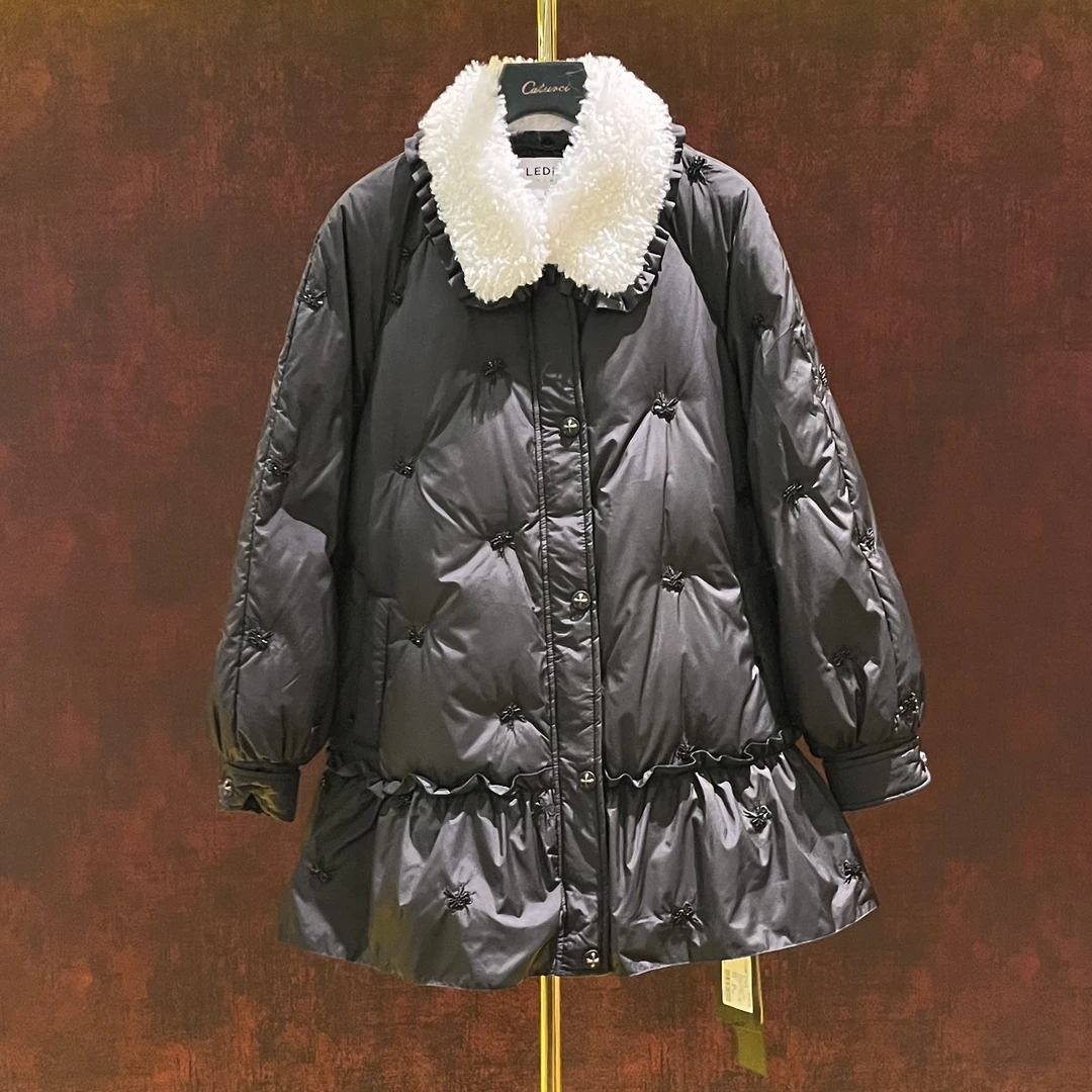 【诺哥专属ZY】秋冬新款90白鹅绒毛领外套羽绒服-DK-502