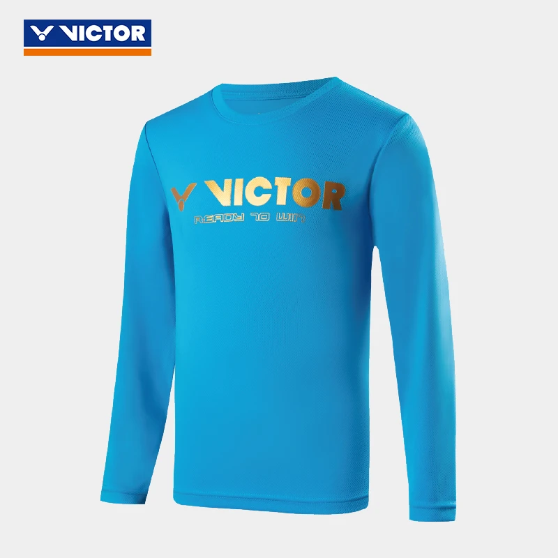 VICTOR/威克多 羽毛球服青少系列儿童针织长袖T恤 T-37100