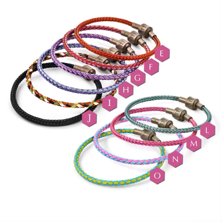 不锈钢手链 周生生【细绳】Charme配绳3mm手绳不锈钢链编织多色手链